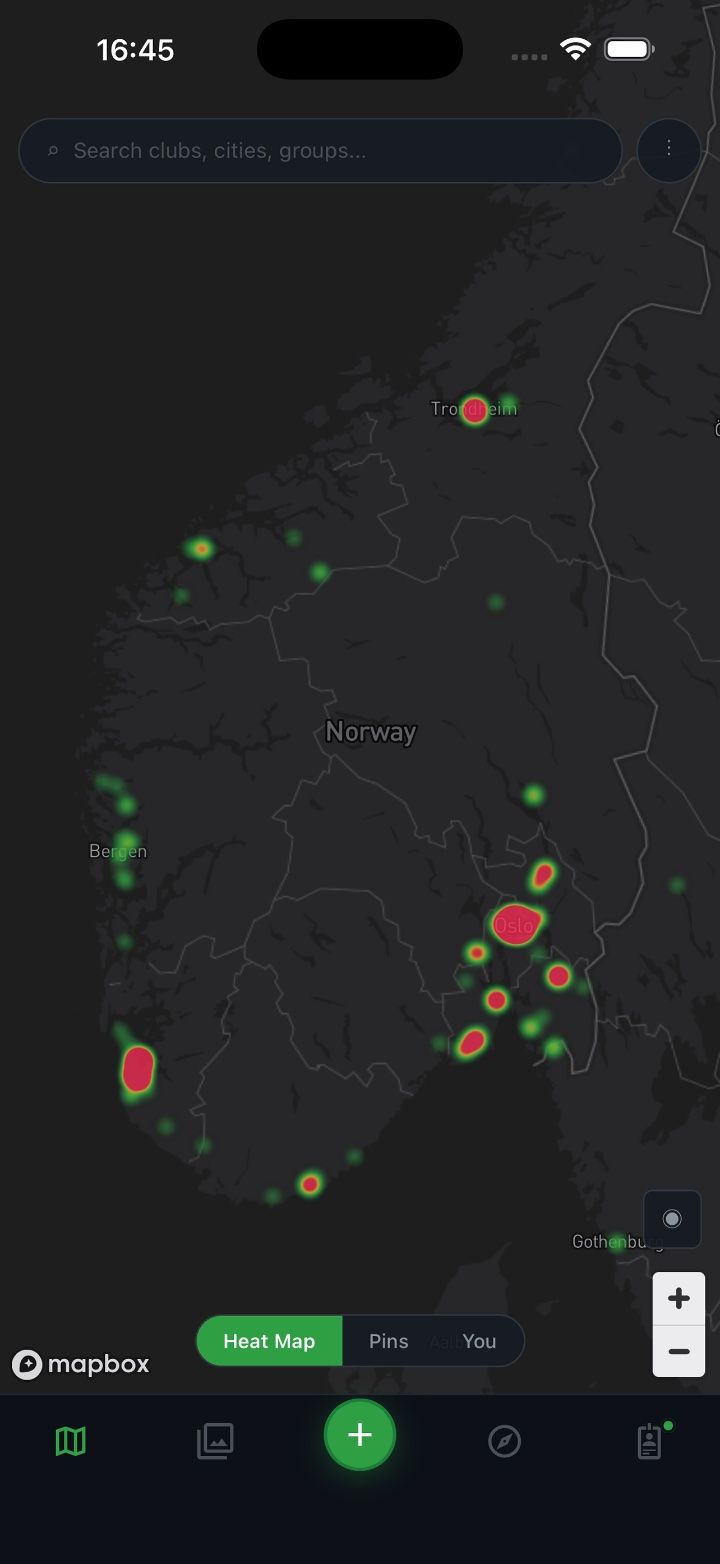 Fanturf heatmap of Norway